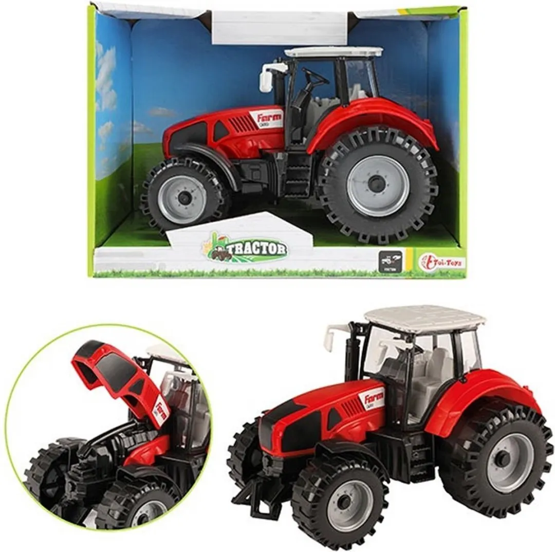 Toi-Toys Tractor met Frictie 19cm - Rood