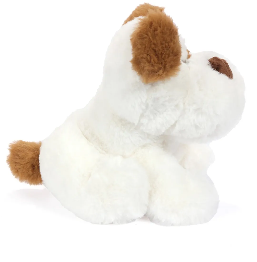 PIA Pluche Hond Knuffel - 20cm - Wit/Bruin