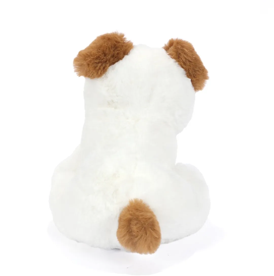 PIA Pluche Hond Knuffel - 20cm - Wit/Bruin