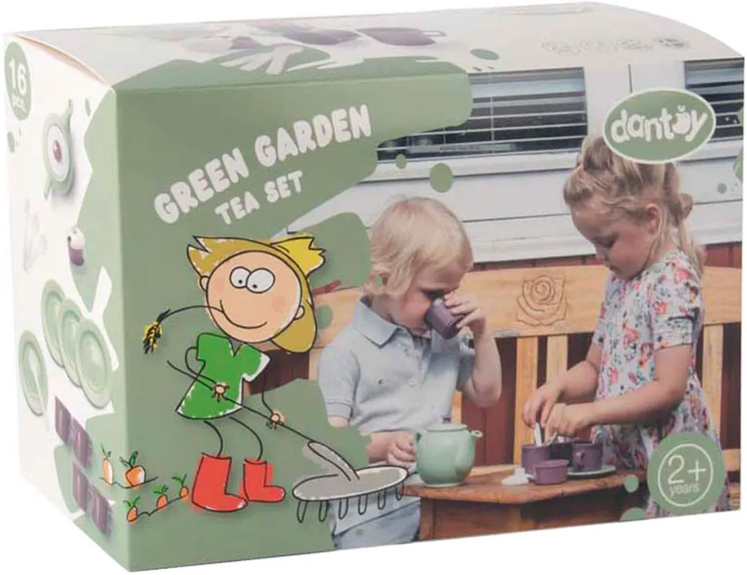 Dantoy Green Garden Theeservies - 16-delig - Meerkleurig