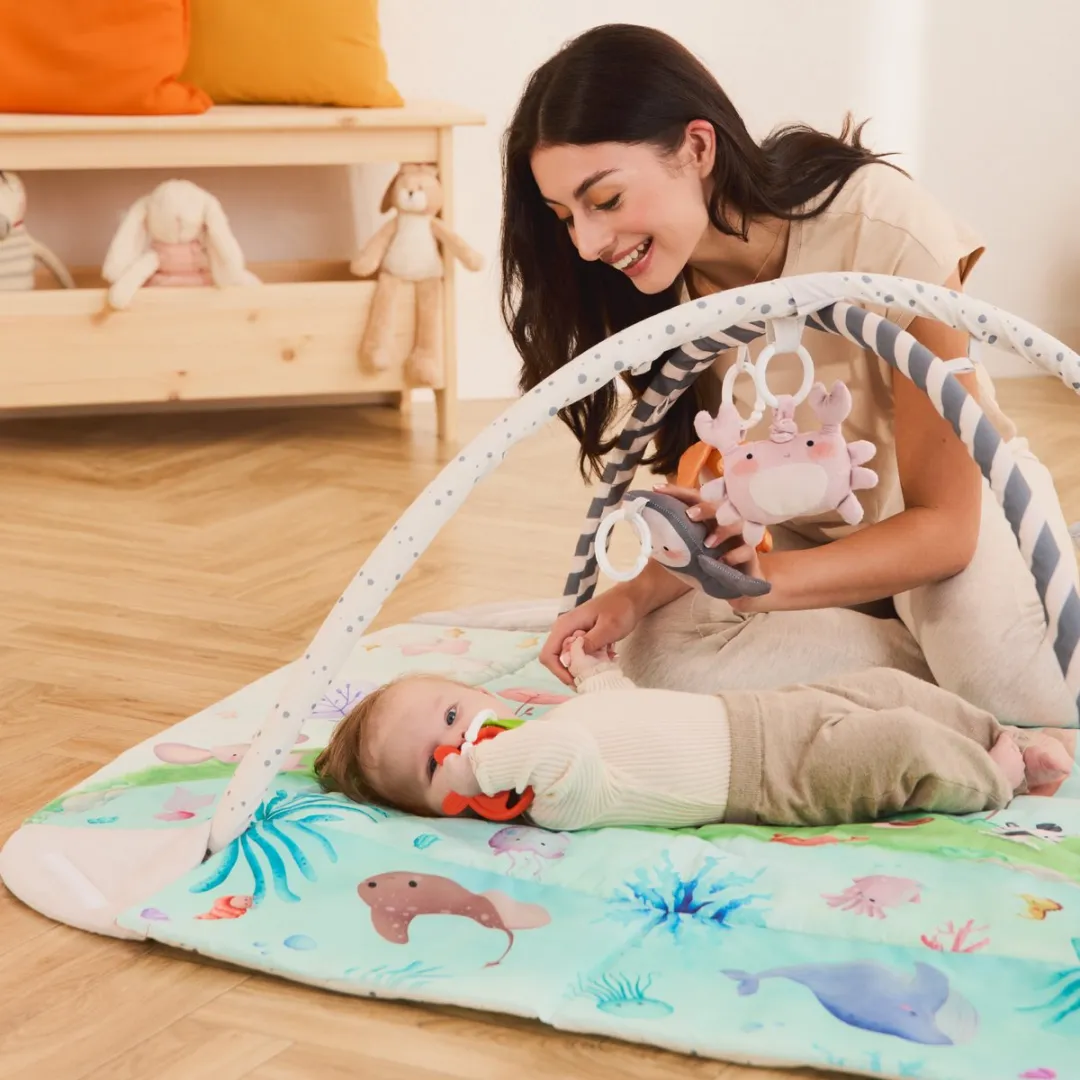 Lionelo Anika Natural Bamboe Babygym & Speelmat - Multicolor