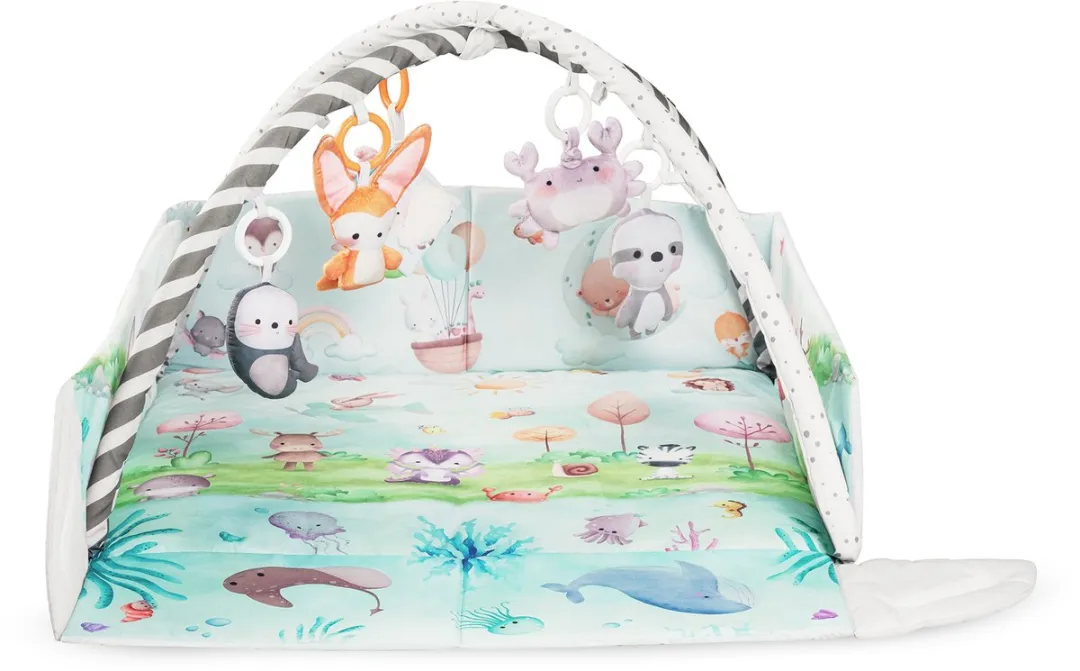 Lionelo Anika Natural Bamboe Babygym & Speelmat - Multicolor