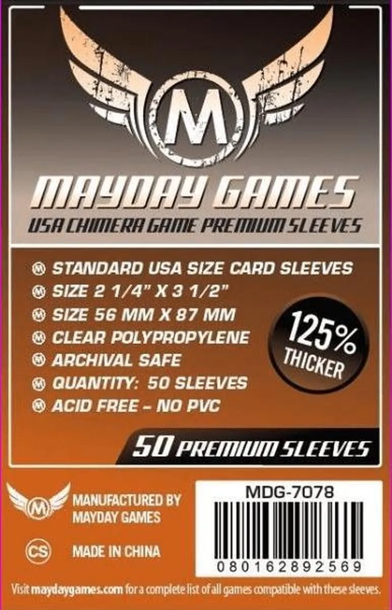 Mayday Games Card Sleeves MDG-7078 - 50 Stuks