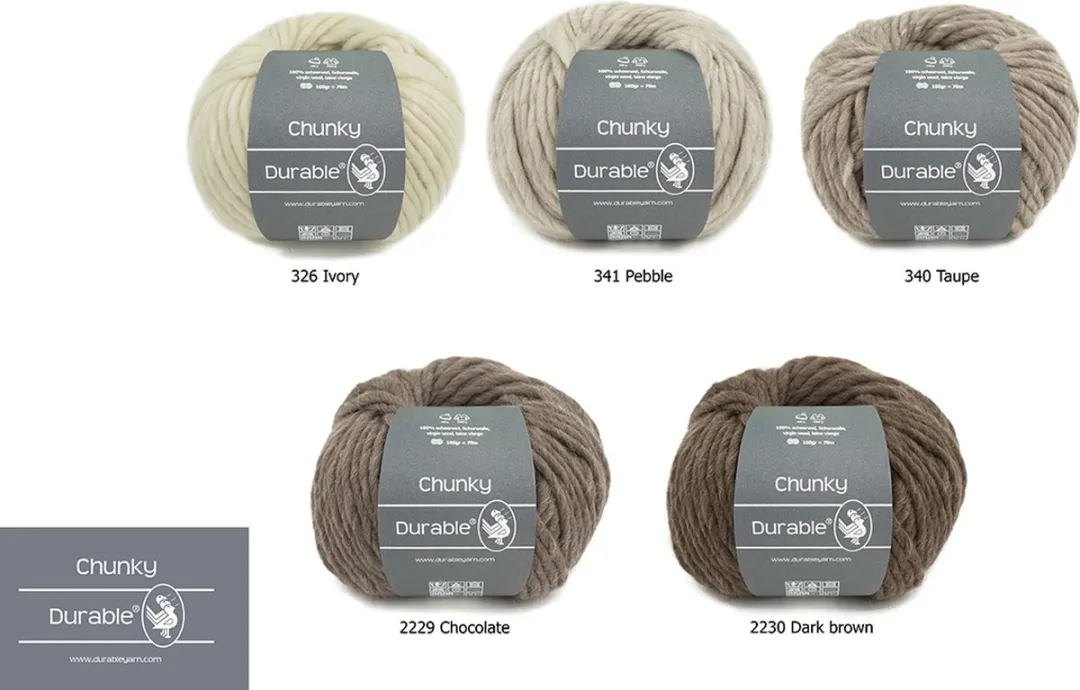 Durable Chunky Chocolade 100% Scheerwol - afbeelding 6 van 6