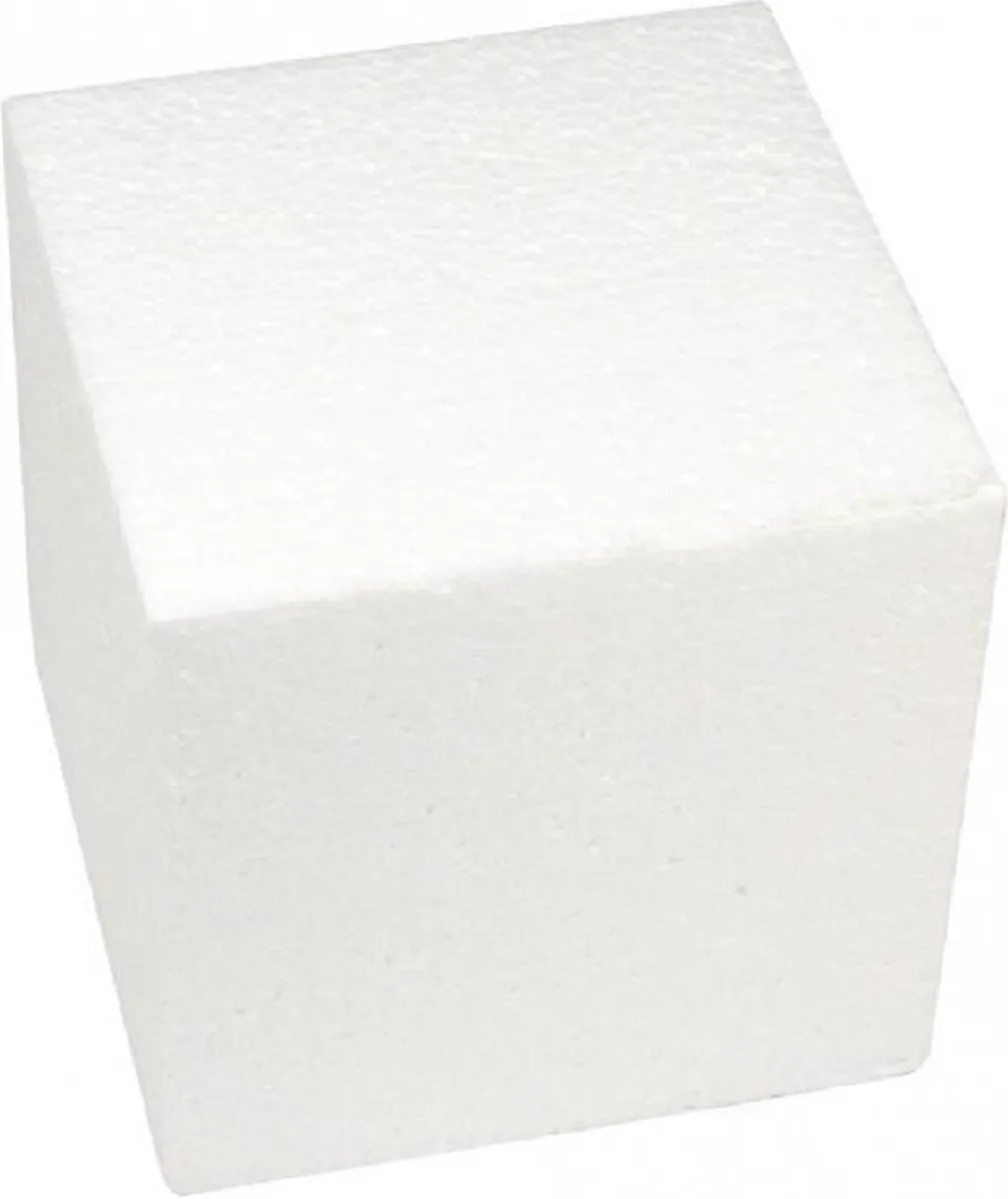 Rayher Piepschuim Kubussen - 2 Stuks Wit - 20x20cm & 15x15cm