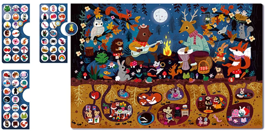 Apli Kids Zoek en Vind Puzzel Bos 104 Stuks