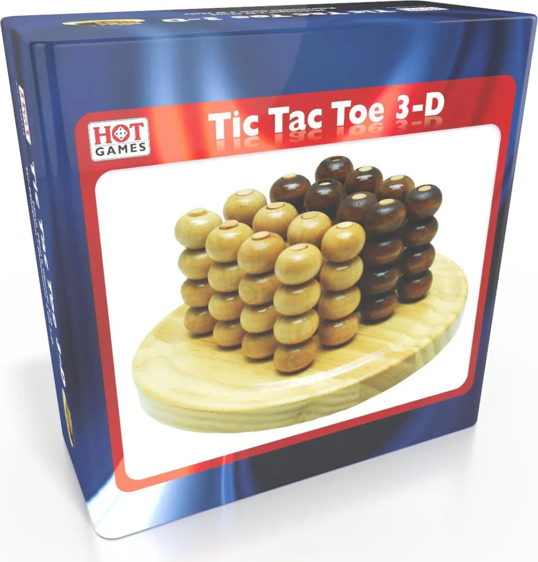 HOT Games TicTacToe 3D Molenspel - 796216 - Hout - 2-6 Spelers