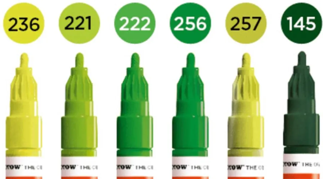 Molotow ONE4ALL Acrylstiften 2mm - 6 Stuks Groene tinten
