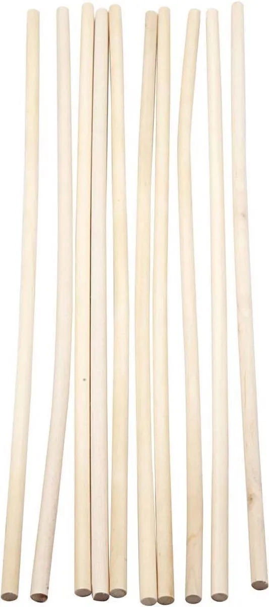 Creativ Company Bloemstokken 10 Stuks - 30cm x 6mm Multicolor