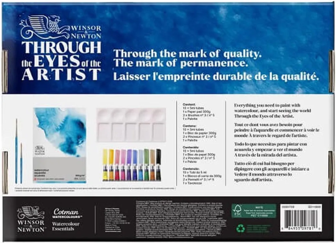 Winsor & Newton Cotman Waterverf Essentials - 10 Kleuren 50ml