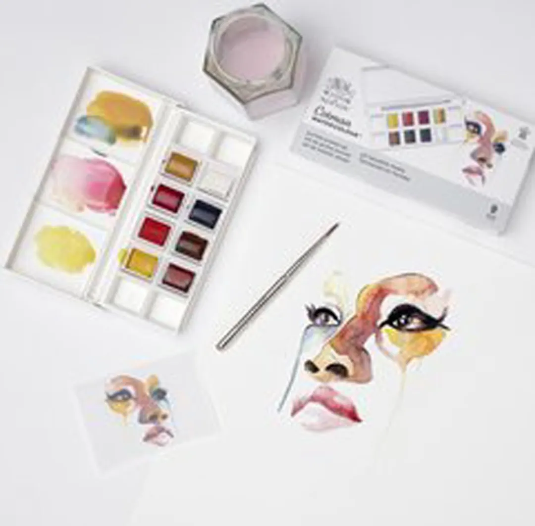 Winsor & Newton Cotman Portrait Pocket Aquarelverfset - 8 Halve Napjes