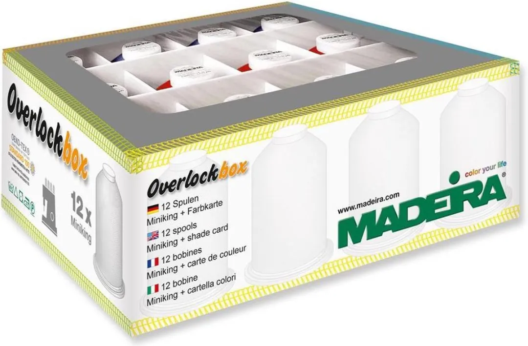 Madeira Overlockbox Aerolock & Aeroflock - 12 Stuks - Navy/Pink