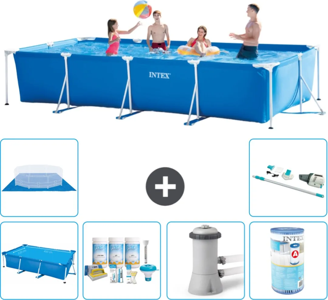 Intex Rechthoekig Frame Zwembad 450x220x84cm - Blauw - MPN 28273NP