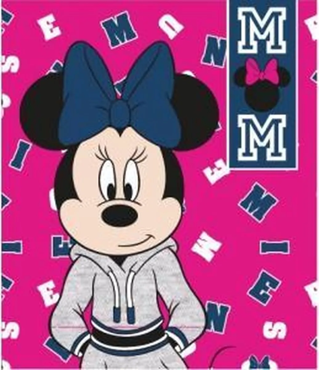 Disney Minnie Mouse Fleece Deken 120x140cm - Roze - afbeelding 3 van 3