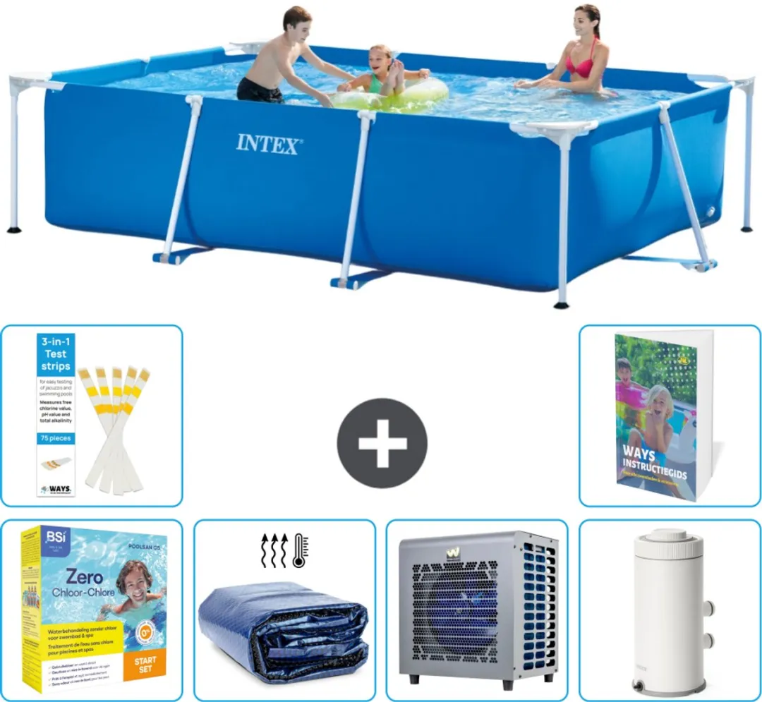 Intex Frame Zwembad 300x200x75cm Blauw - 7-delig