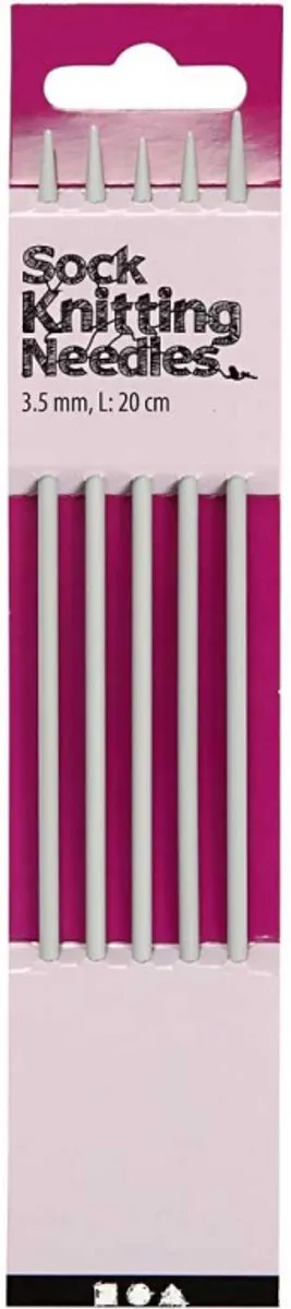 Creativ Company Sokken Breinaalden 3.5mm - Zilver - 5 Stuks
