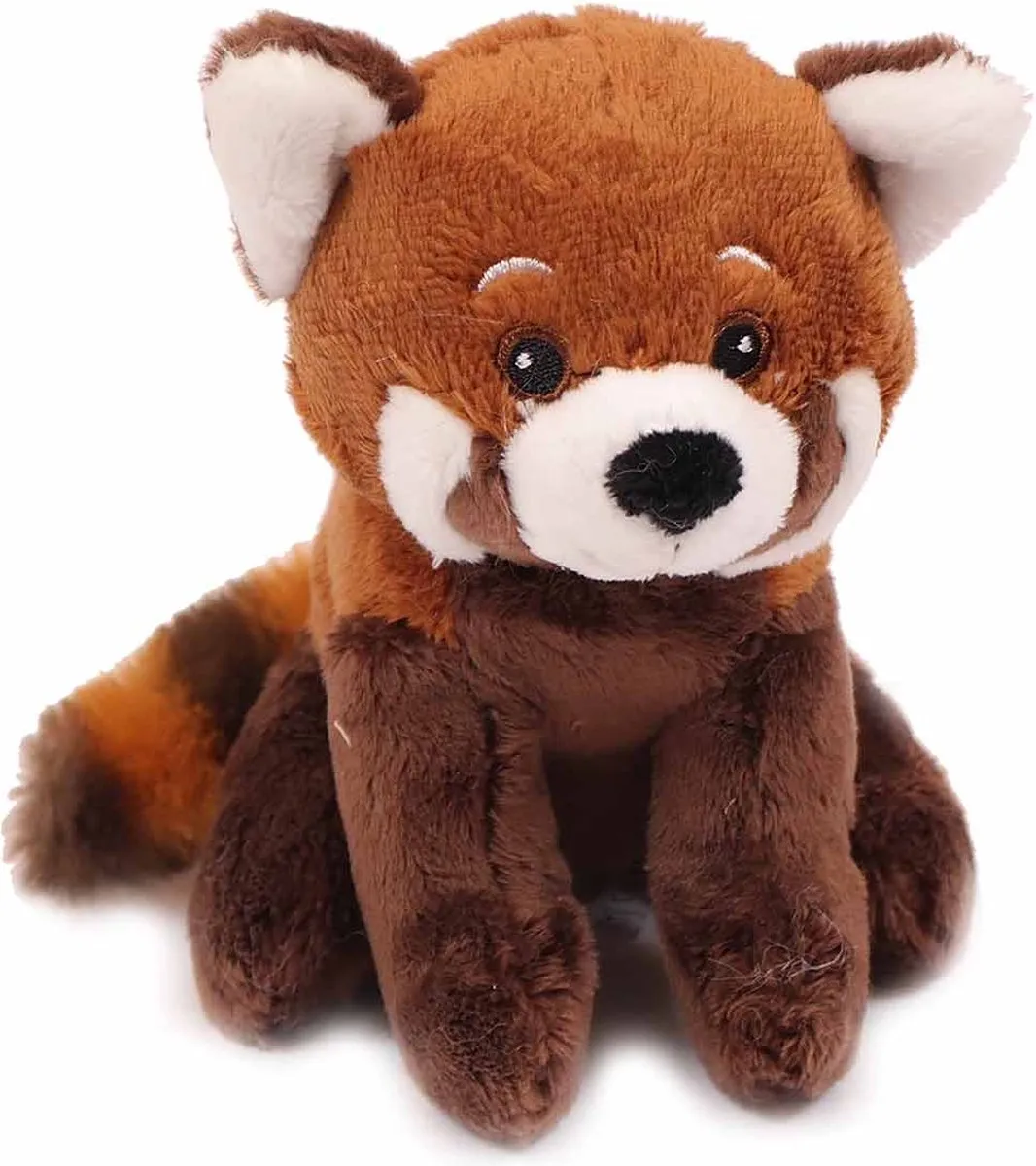 PIA Soft Toys Rode Panda Pluche Knuffel - 13 cm