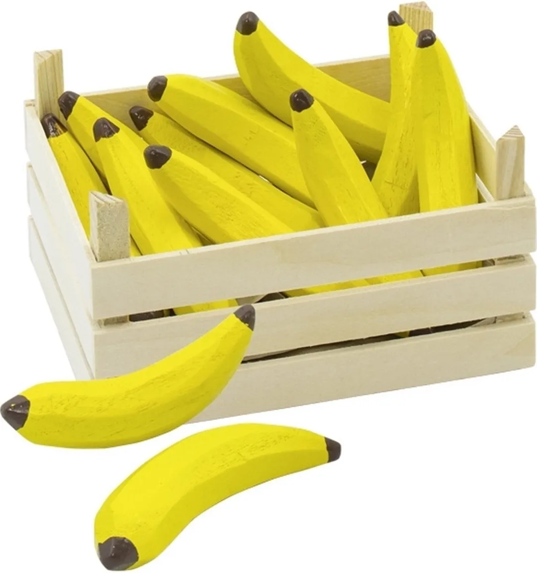 Goki Bananen in Fruithouten Kist - 1 Stuk - Geel