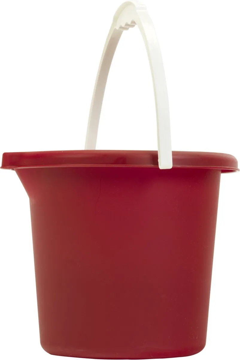 Klein Toys Little Foot Emmer 2L - 95% Gerecycled Plastic - Rood/Wit