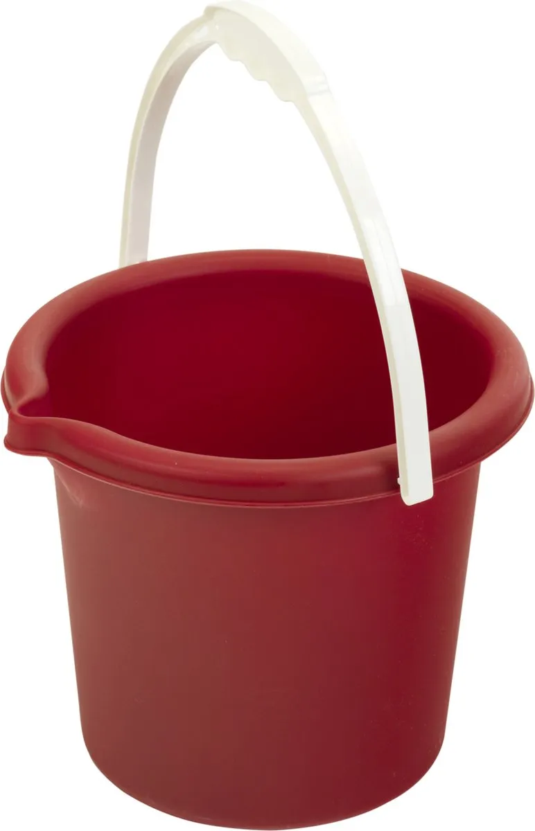 Klein Toys Little Foot Emmer 2L - 95% Gerecycled Plastic - Rood/Wit