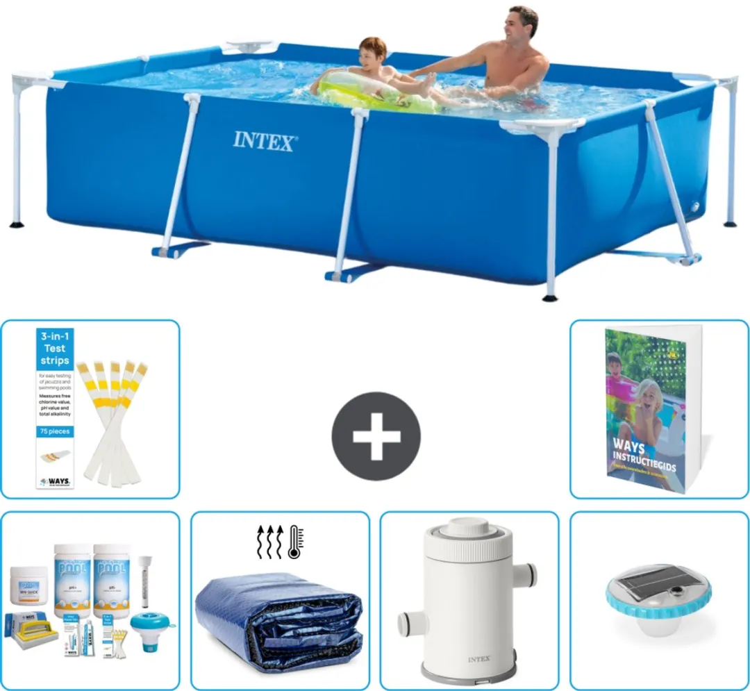 Intex 28271NP-Blauw Rechthoekig Frame Zwembad 260x160x65cm