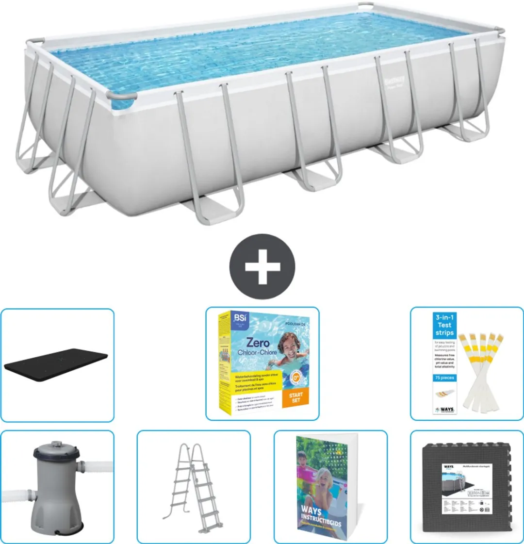 Bestway Power Steel Zwembad 488x244cm