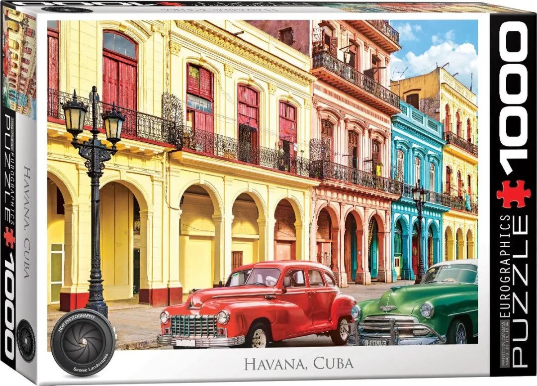 Eurographics La Havana Cuba Legpuzzel 1000 Stuks - 68x48cm - Meerkleurig
