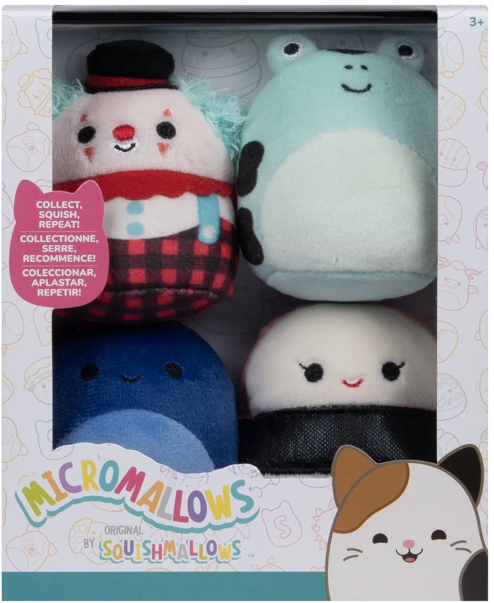 Squishmallows Micromallows Original Pluche Knuffel - 4-delig 6cm - Multicolor