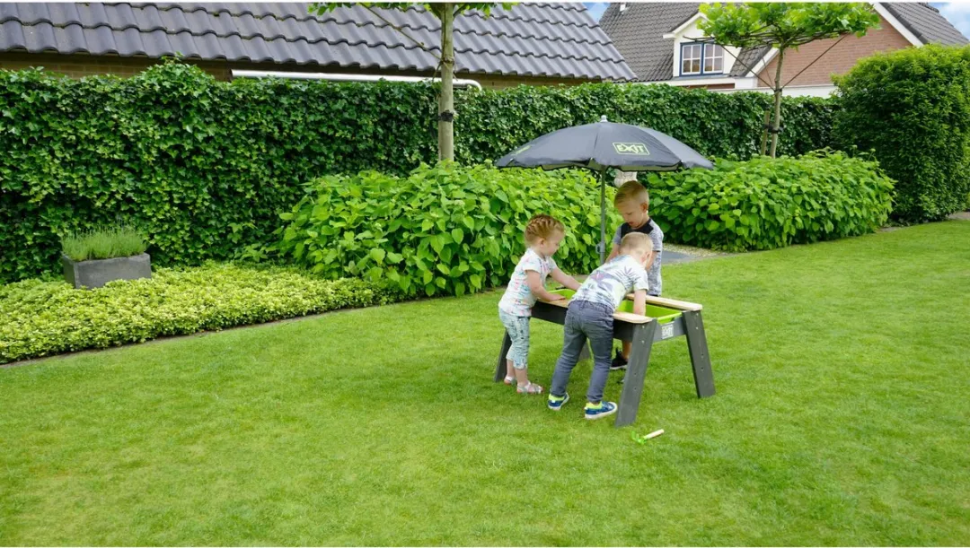 EXIT Aksent Zand- en Watertafel met Parasol - Grijs