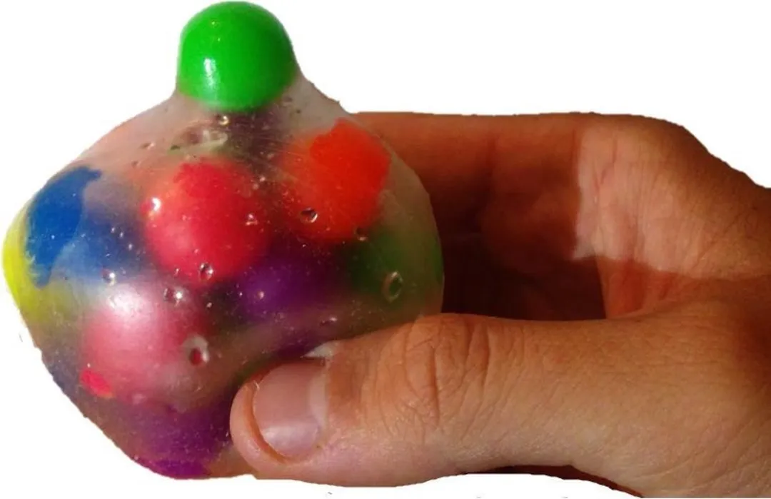 Toyz World Squishy Stressbal met balletjes - Zoete geur - Vanaf 6 jaar