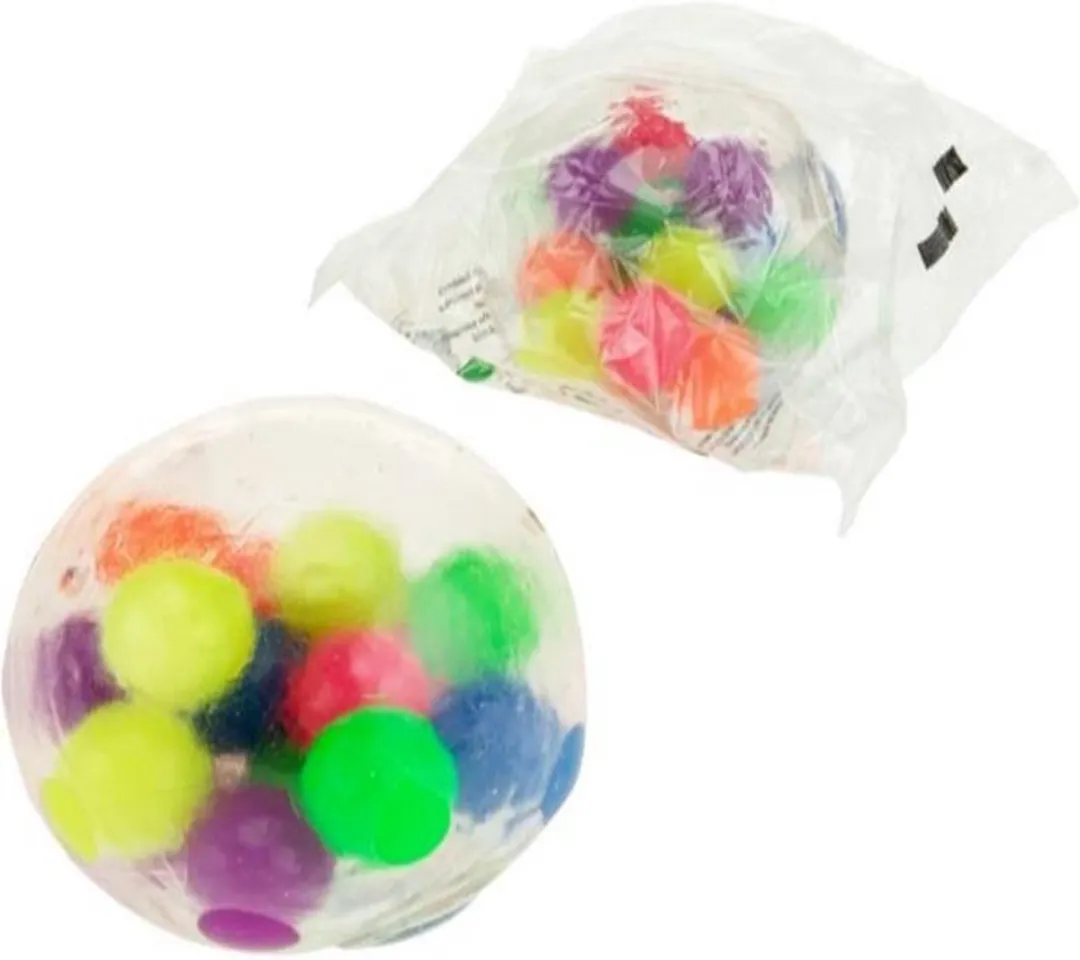 Toyz World Squishy Stressbal met balletjes - Zoete geur - Vanaf 6 jaar