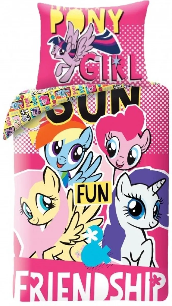 My Little Pony Dekbedovertrek Friendship - 140 x 200 cm + 70 x 90 cm - Katoen