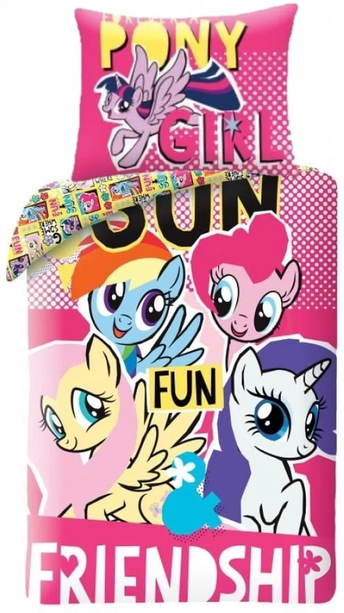 My Little Pony Dekbedovertrek Friendship - 140 x 200 cm + 70 x 90 cm - Katoen
