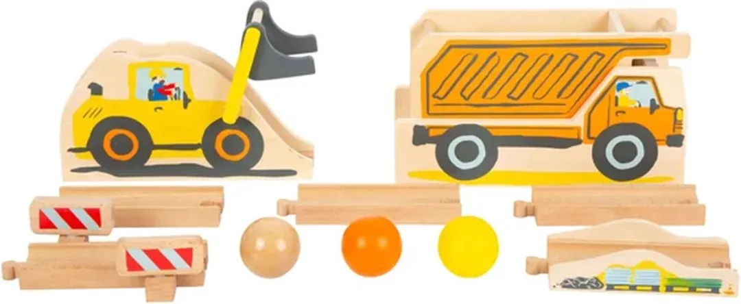 Small Foot Houten Knikkerbaan Junior Bouwplaats - Multicolor
