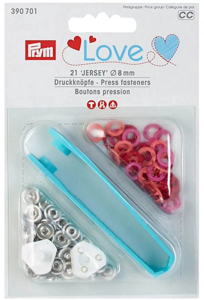 Prym Love Drukknopen Jersey 8mm - Rood - 21 Stuks