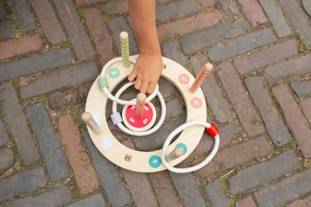 BS Toys Ringwerpen Werpspel GA470 - 5 Houten Ringen