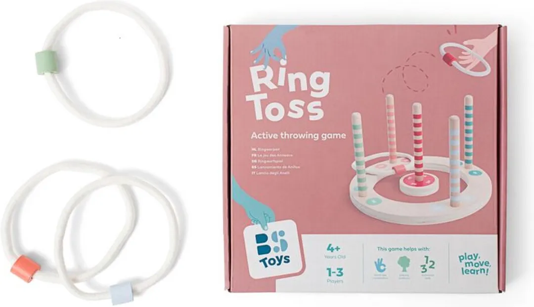 BS Toys Ringwerpen Werpspel GA470 - 5 Houten Ringen