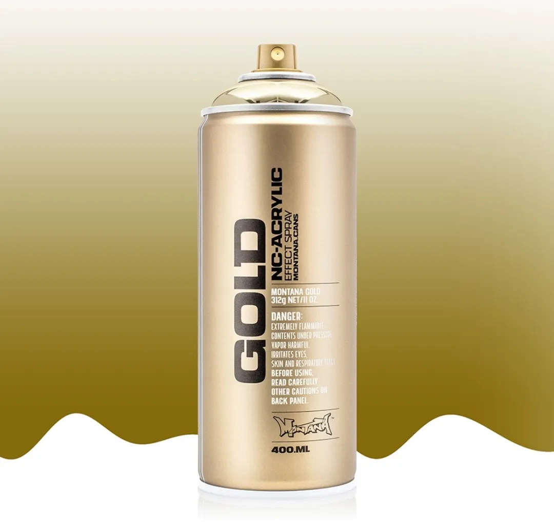 Montana GOLD - M3000 Goldchrome - Spuitbus - 400ml - Hoogdekkend Niet Weersbestendig