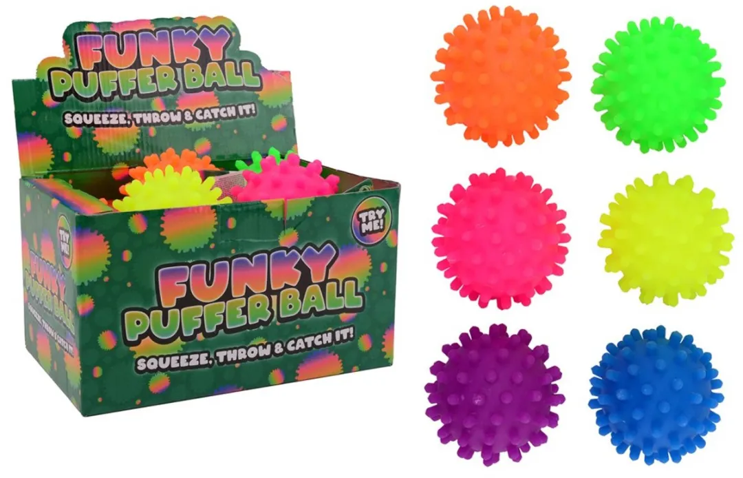 Johntoy Puffer Mine Ball Ø10cm - Assorti