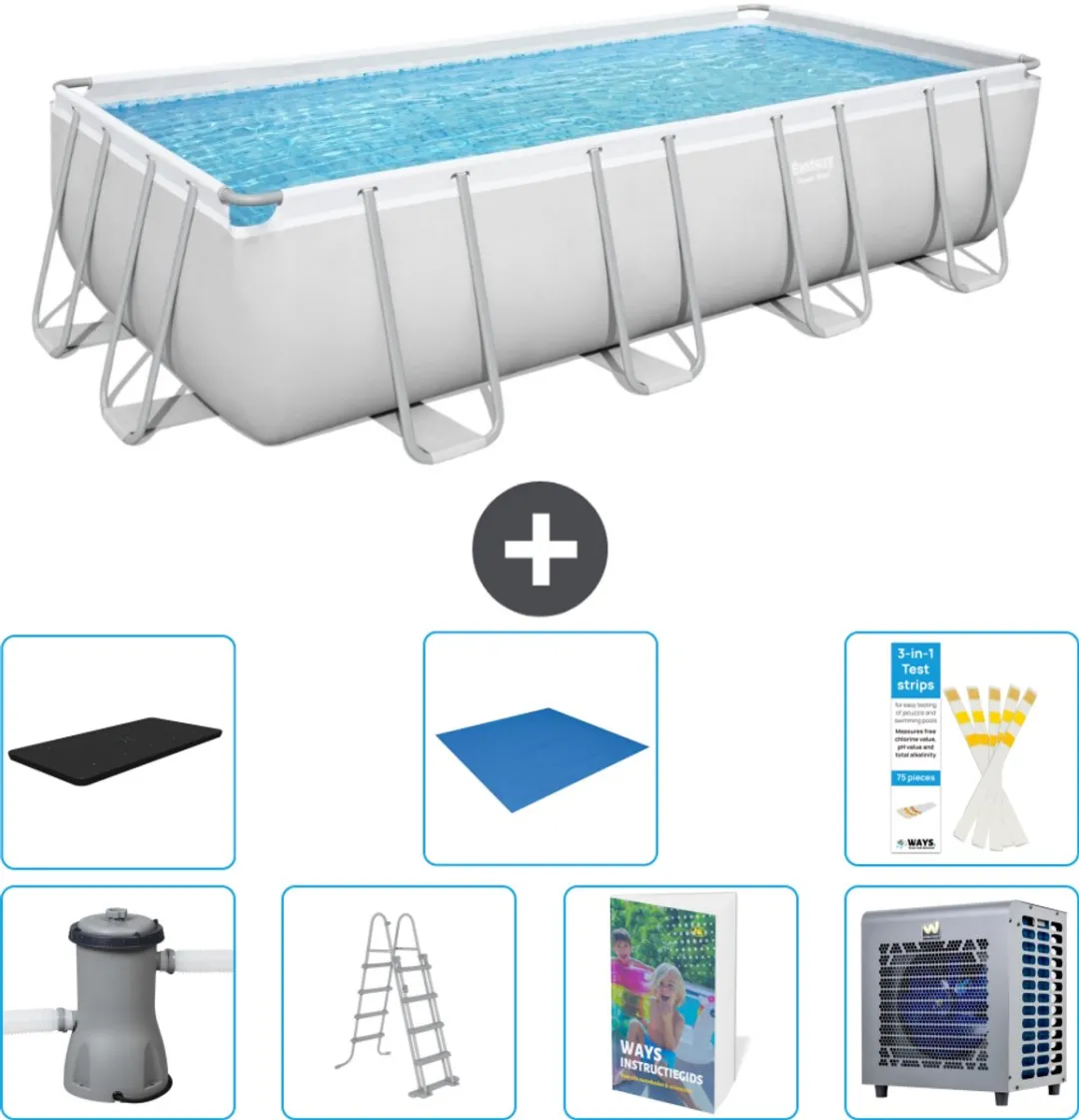 Bestway Power Steel Zwembad 488x244x122cm