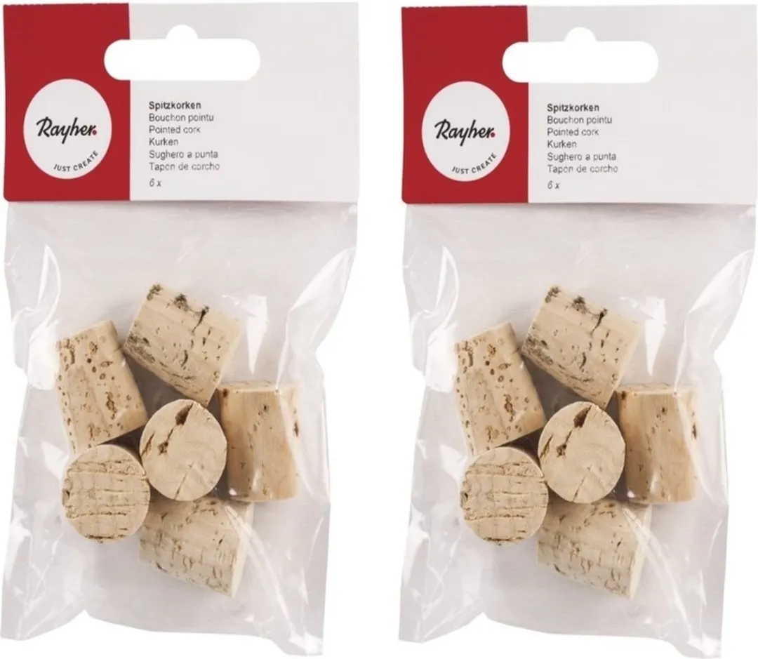 Rayher Kurken 22x19mm - 12 Stuks - Bruin
