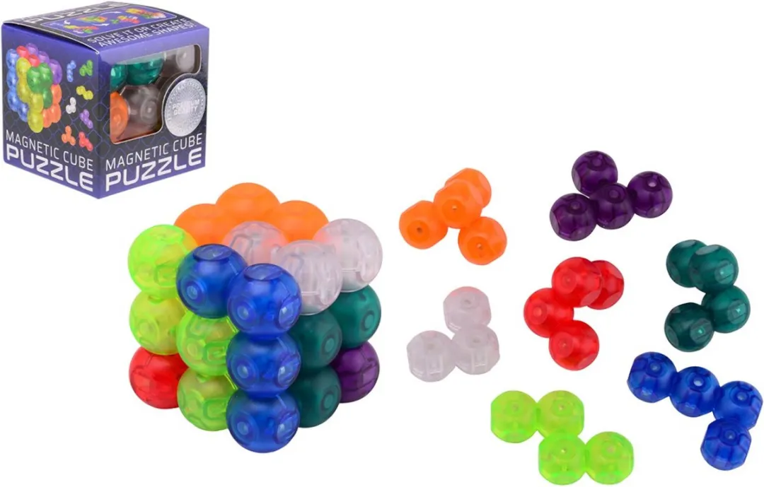 Johntoy Magnetische Puzzelkubus 7-delig - 6x6cm - Multicolor - afbeelding 6 van 6