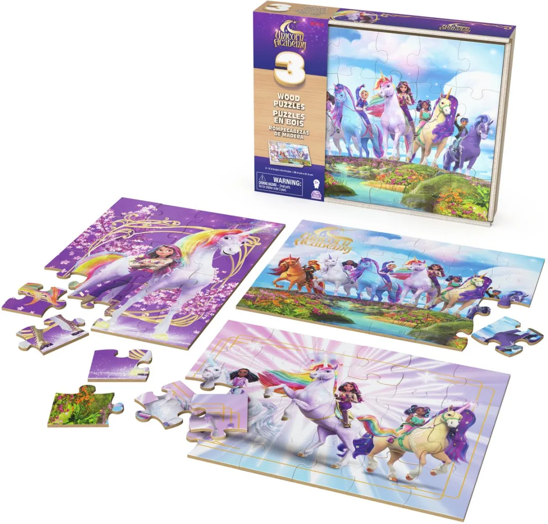 Spin Master Games Unicorn Academy Puzzel - 24 Stuks - 3 Stuks