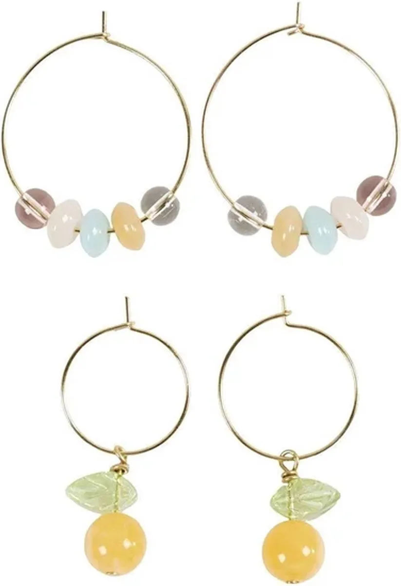 Creativ Company Mini Hobbyset Sieraden Oorbellen Rond - Multicolor