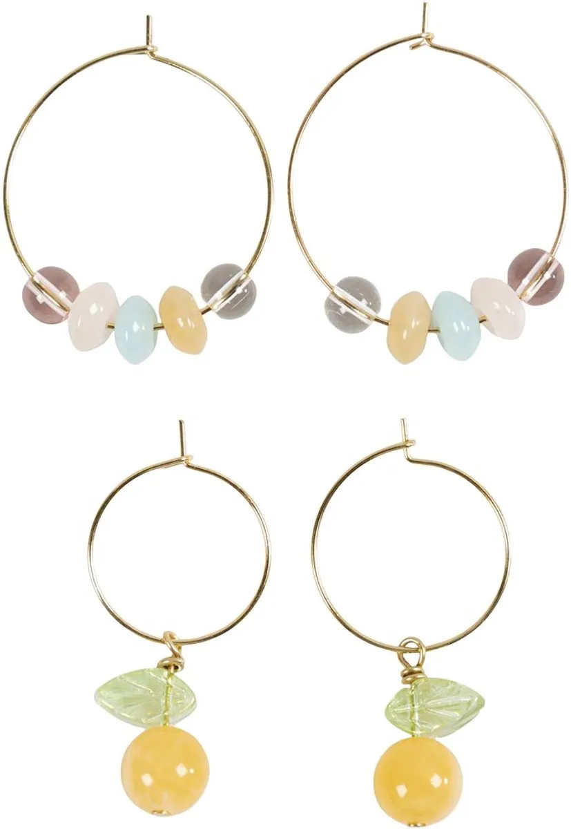 Creativ Company Mini Hobbyset Sieraden Oorbellen Rond - Multicolor