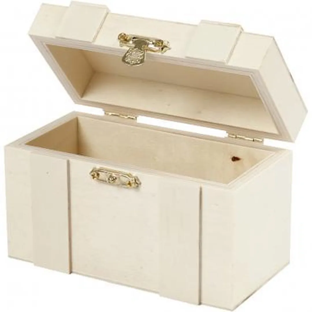 Creativ Company Houten Schatkist 12x6x7.5cm - Multicolor