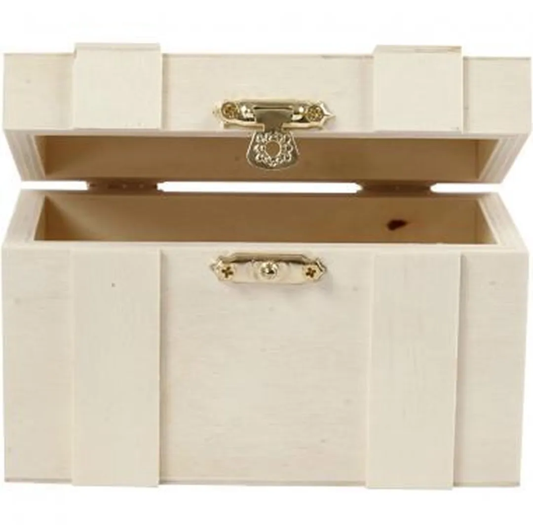 Creativ Company Houten Schatkist 12x6x7.5cm - Multicolor