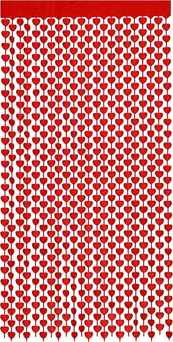 Valentijn decoratie - Hartjes gordijn