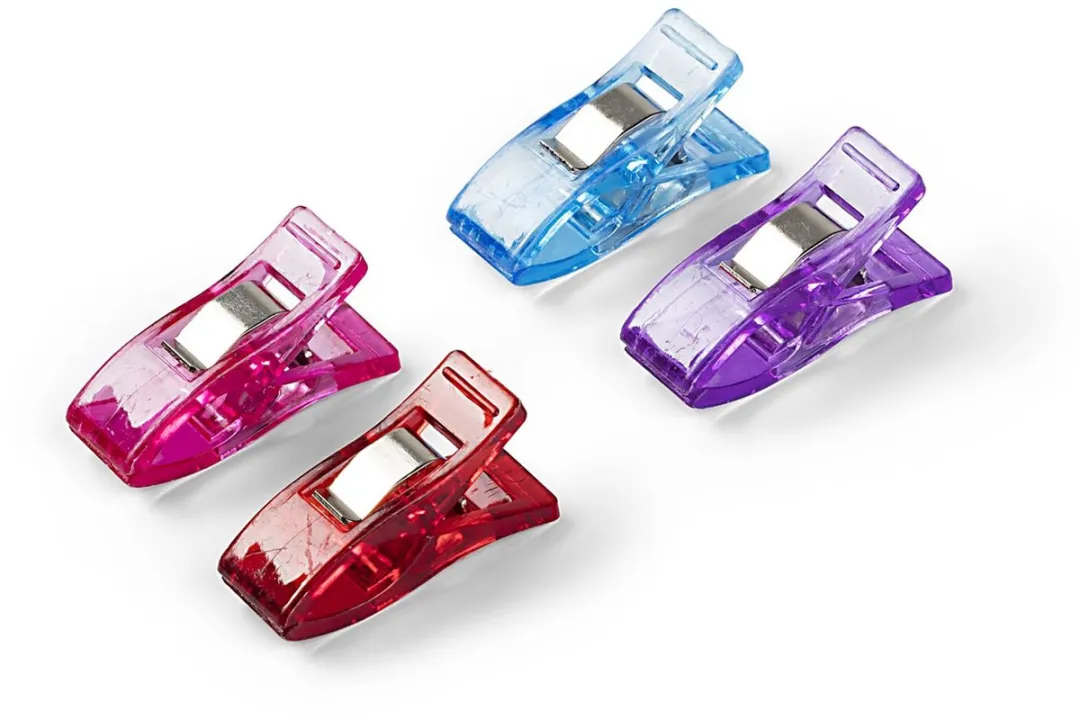 Prym Love Stofclips - 12 Stuks - Rood/Blauw/Paars/Roz