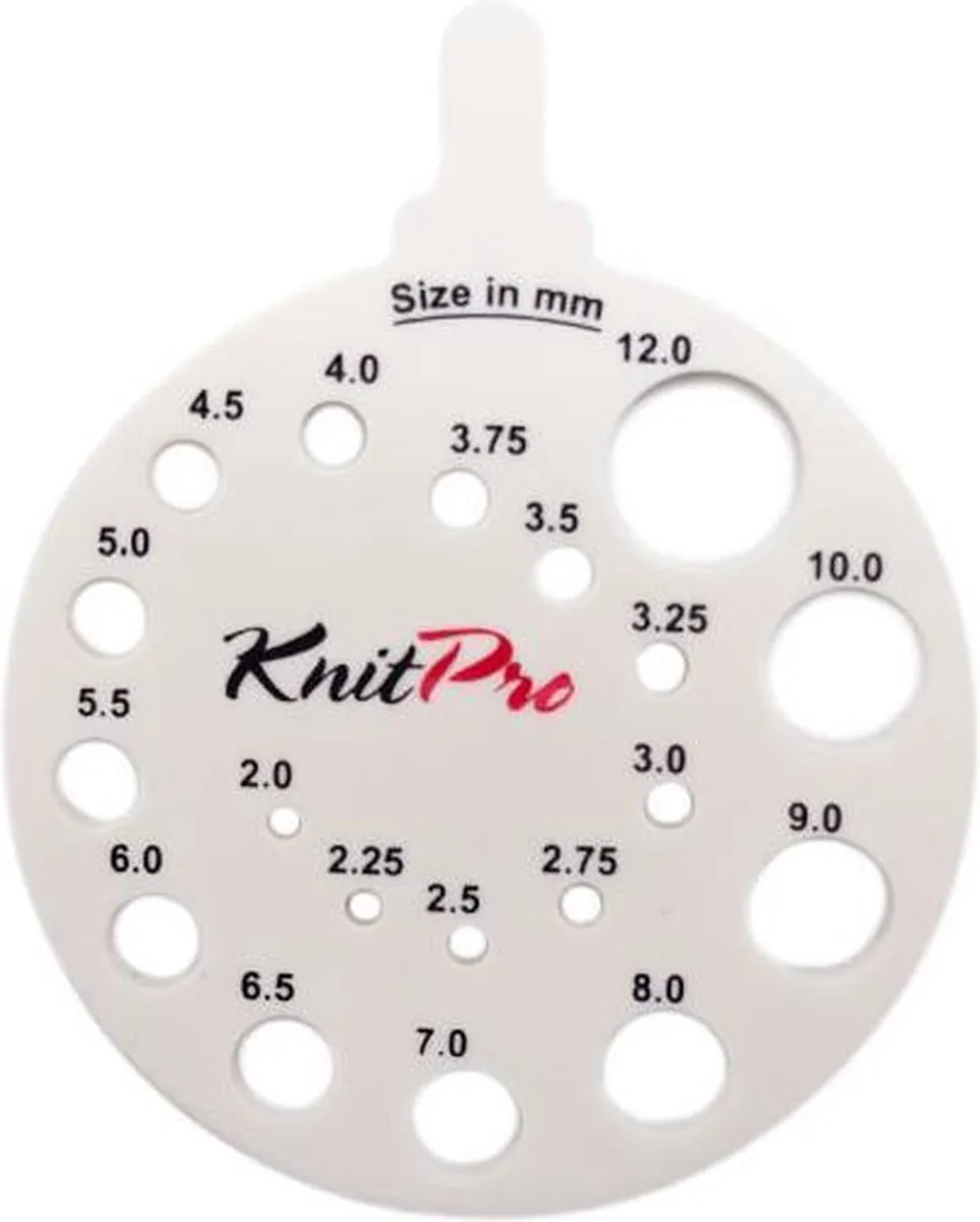 KnitPro Breinaaldenmeter Rond - Ecru
